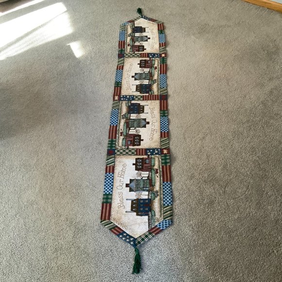 Bless Our Home Tapestry Table Runner NWT - Picture 2 of 4